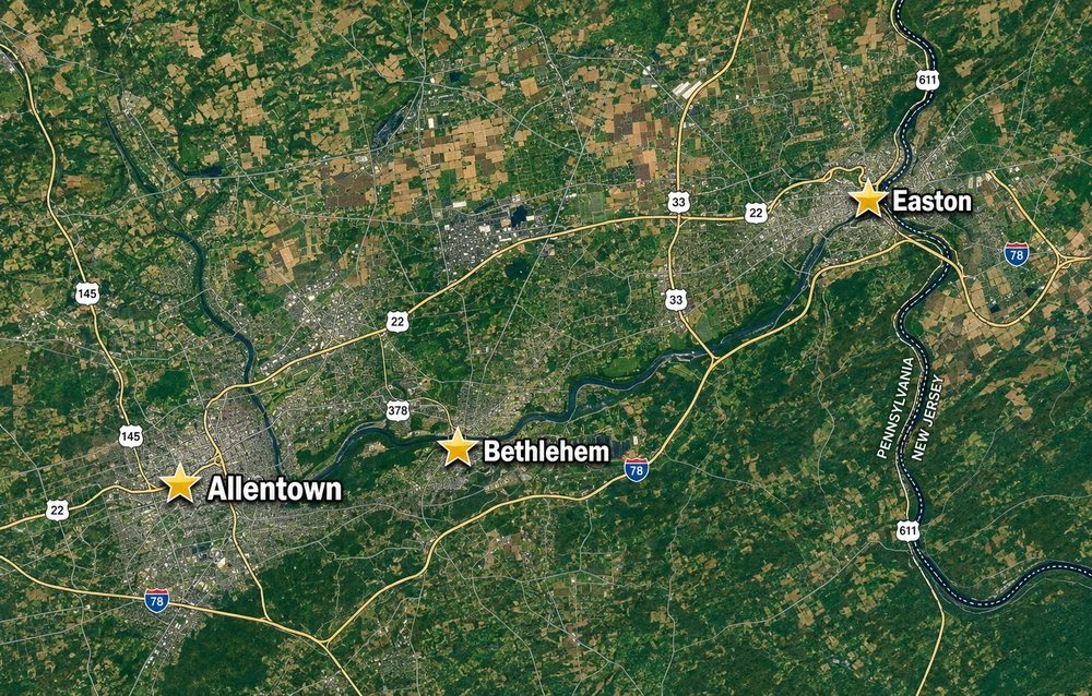 Allentown vs Bethlehem vs Easton